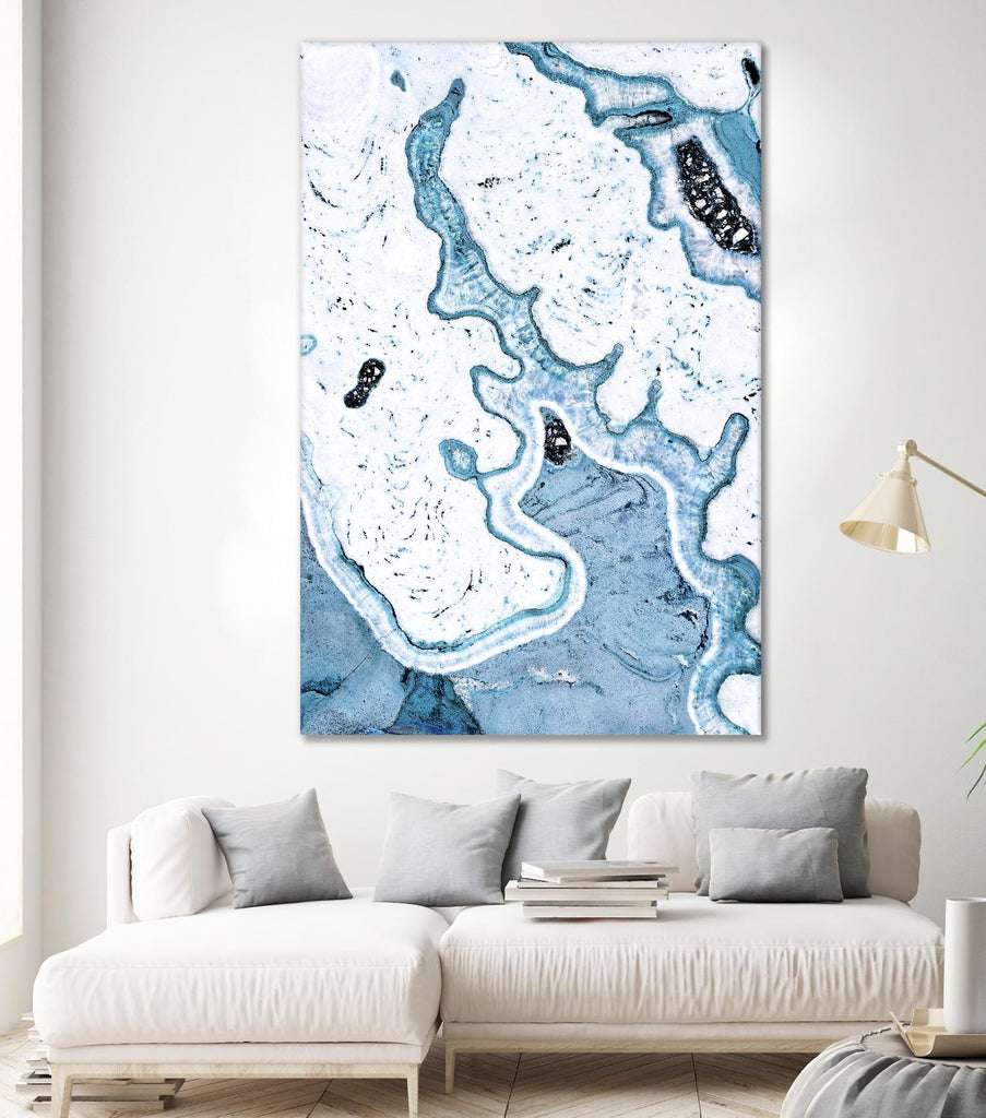 Blue Lace Agate by GI ArtLab on GIANT ART - white abstract