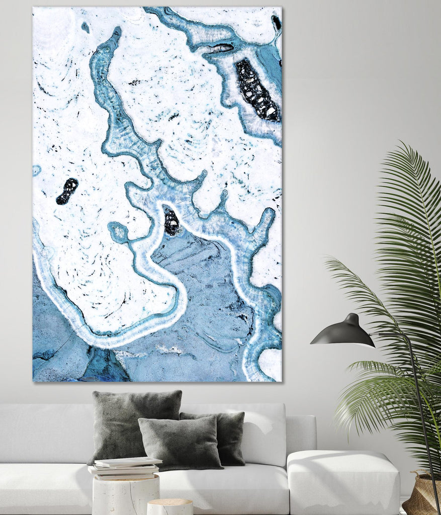 Blue Lace Agate by GI ArtLab on GIANT ART - white abstract