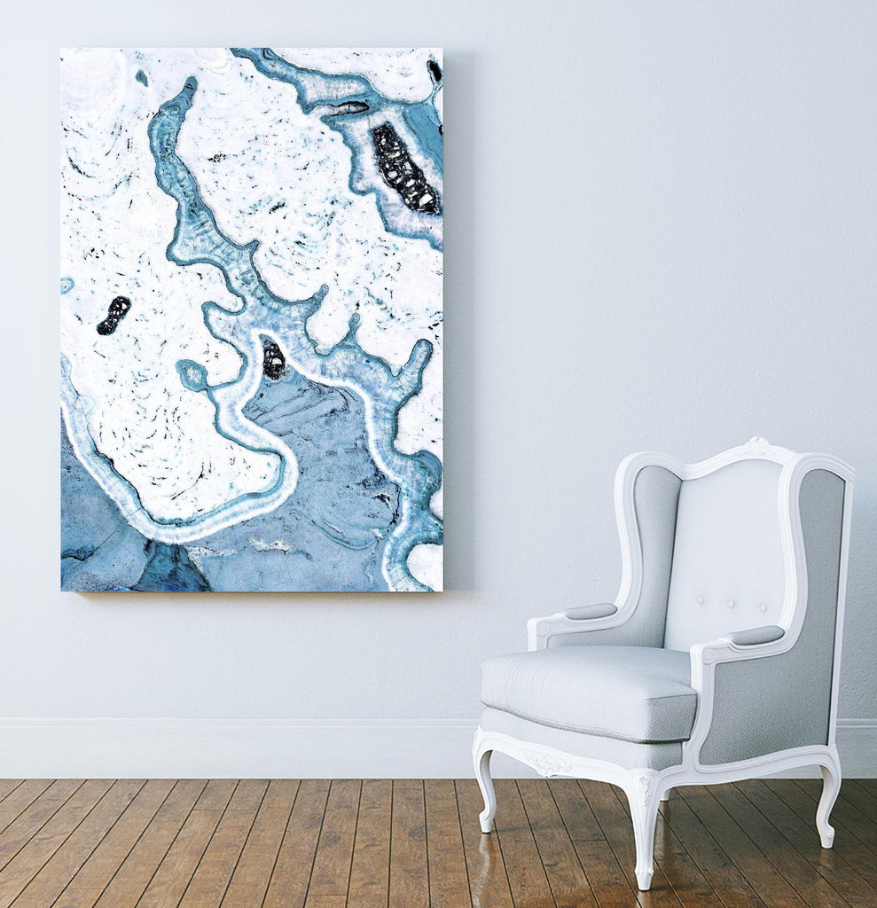 Agate en dentelle bleue par GI ArtLab sur GIANT ART - abstrait blanc