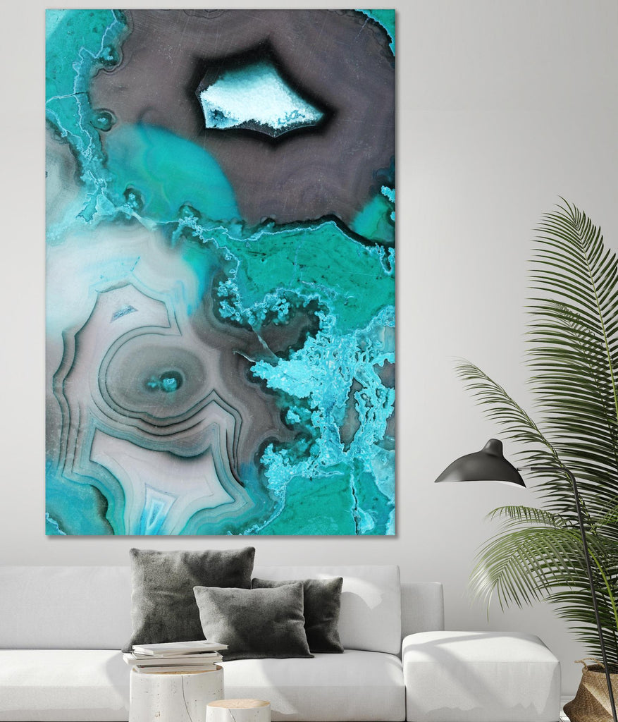 Turquoise by GI ArtLab on GIANT ART - white abstract