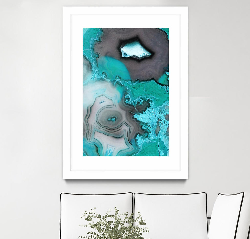 Turquoise par GI ArtLab sur GIANT ART - abstrait blanc