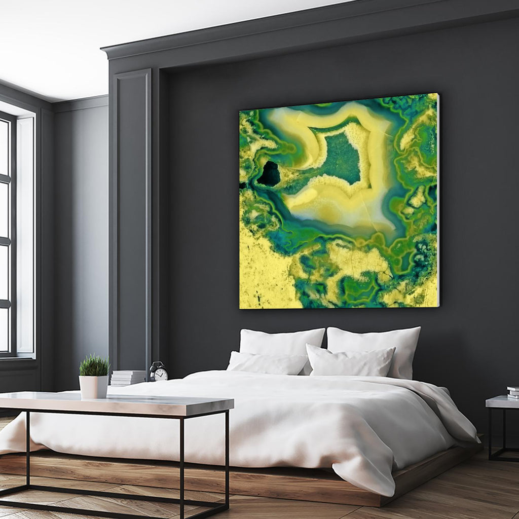 Anneaux minéraux Géode par GI ArtLab sur GIANT ART - vert abstrait