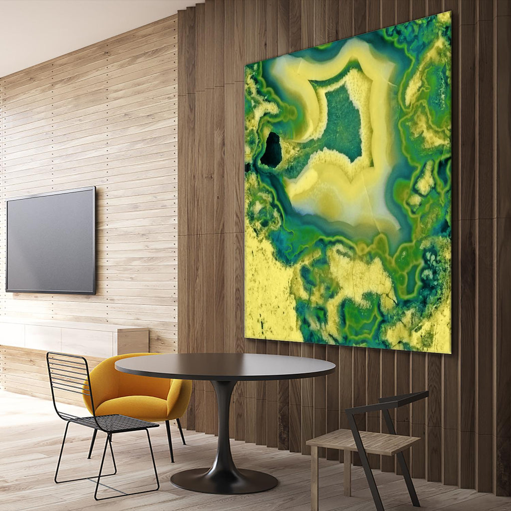 Anneaux minéraux Géode par GI ArtLab sur GIANT ART - vert abstrait