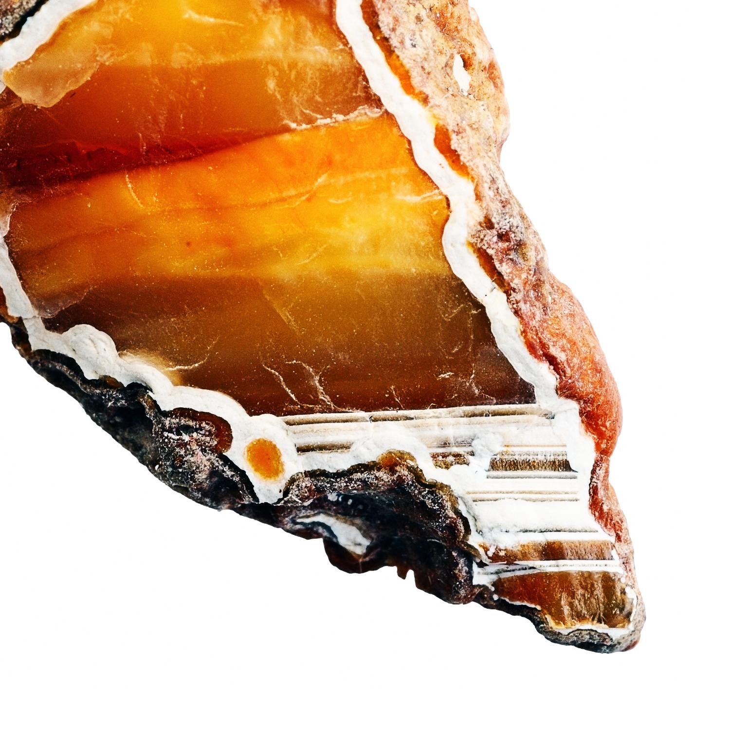 Agate orange sanguine A par GI ArtLab sur GIANT ART - abstrait blanc