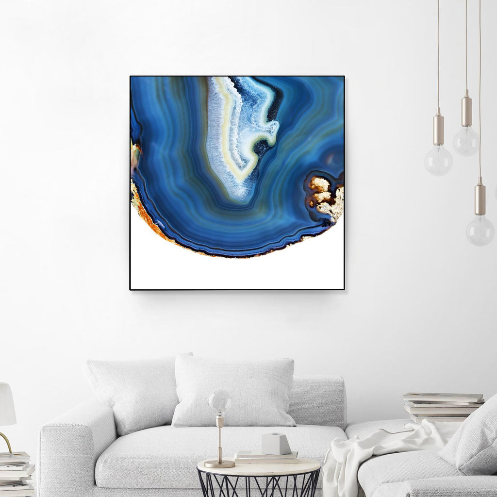 Cobalt Blue Agate A by GI ArtLab on GIANT ART - white abstract