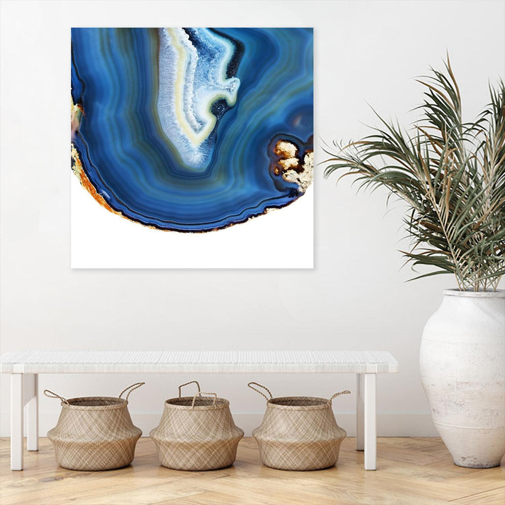 Cobalt Blue Agate A by GI ArtLab on GIANT ART - white abstract
