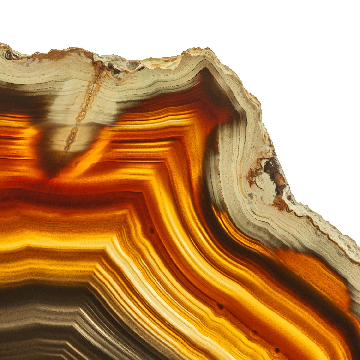 Agate orange cadmium A par GI ArtLab sur GIANT ART - abstrait blanc