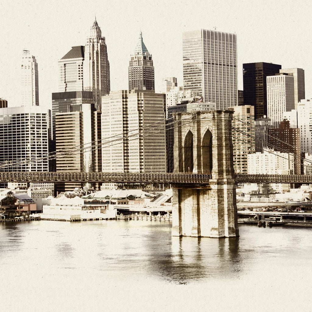 New York Waterfront B par GI ArtLab sur GIANT ART - scène de ville noire