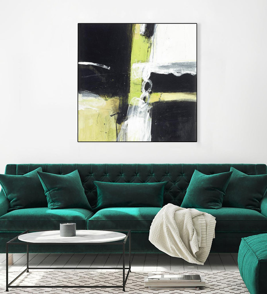 Confluence D by JB Hall on GIANT ART - green abstract