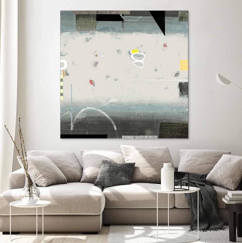 Silver Beach A by David Dauncey on GIANT ART - black abstract