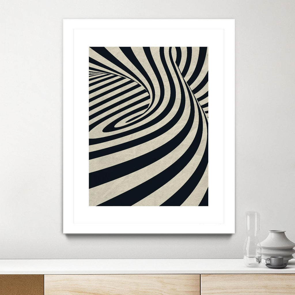 Black Swirls D by THE Studio on GIANT ART - beige abstract