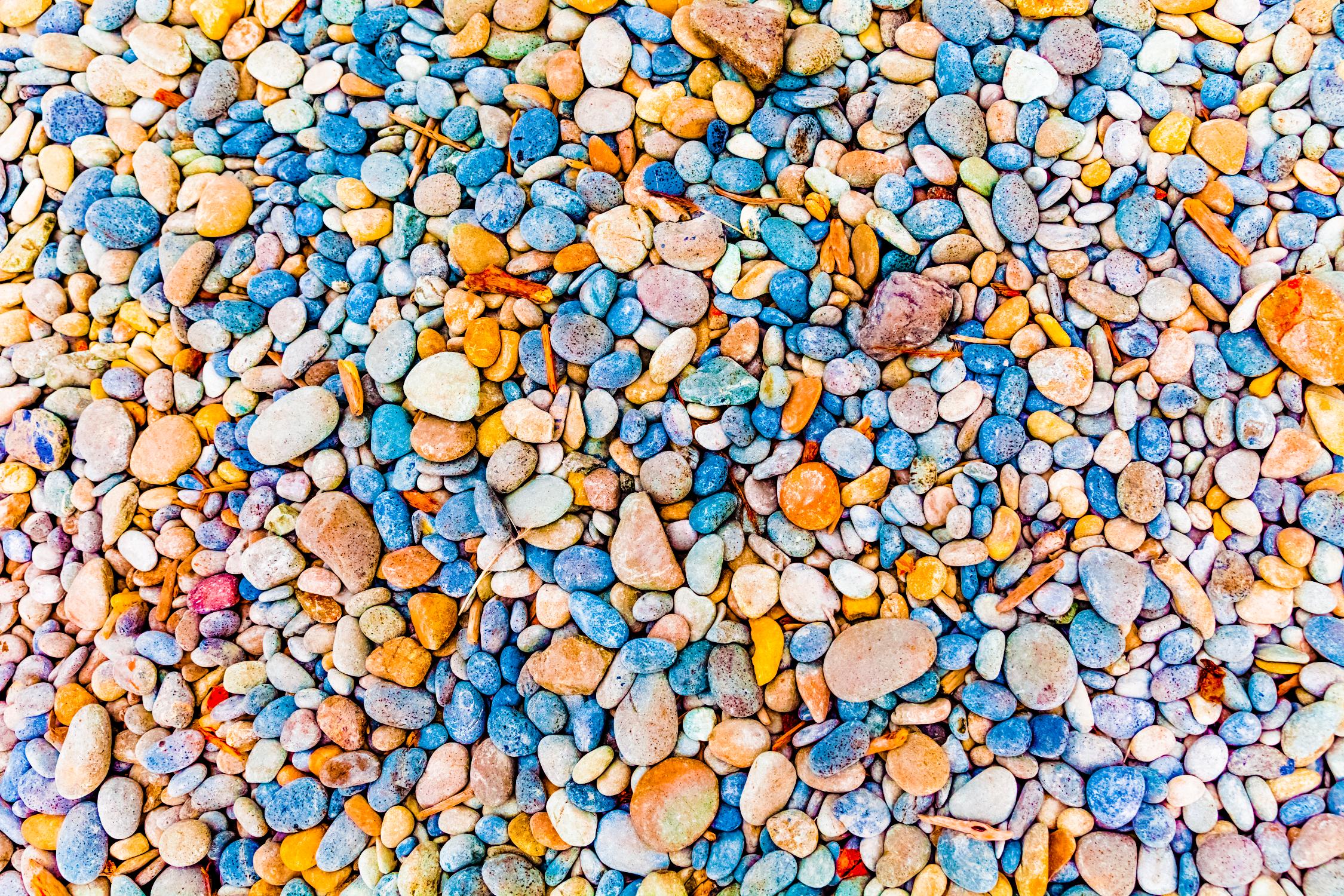 Colorful Beach Rocks by Kyle Goldie on GIANT ART - orange photo art