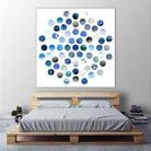 Circle Grid D by THE Studio on GIANT ART - blue abstract