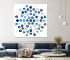Circle Grid D by THE Studio on GIANT ART - blue abstract