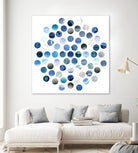 Circle Grid D by THE Studio on GIANT ART - blue abstract