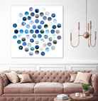 Circle Grid D by THE Studio on GIANT ART - blue abstract