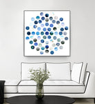 Circle Grid D by THE Studio on GIANT ART - blue abstract
