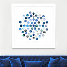 Circle Grid D by THE Studio on GIANT ART - blue abstract