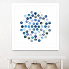 Circle Grid D by THE Studio on GIANT ART - blue abstract