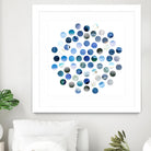 Circle Grid D by THE Studio on GIANT ART - blue abstract