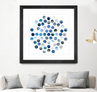Circle Grid D by THE Studio on GIANT ART - blue abstract