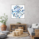 Circle Grid D by THE Studio on GIANT ART - blue abstract