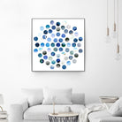 Circle Grid D by THE Studio on GIANT ART - blue abstract