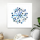 Circle Grid D by THE Studio on GIANT ART - blue abstract