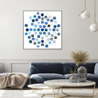 Circle Grid D by THE Studio on GIANT ART - blue abstract