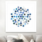 Circle Grid D by THE Studio on GIANT ART - blue abstract