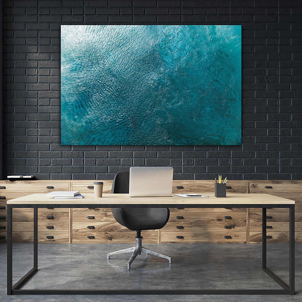 Water Texture Two Birds Eye by Kyle Goldie on GIANT ART - blue abstract