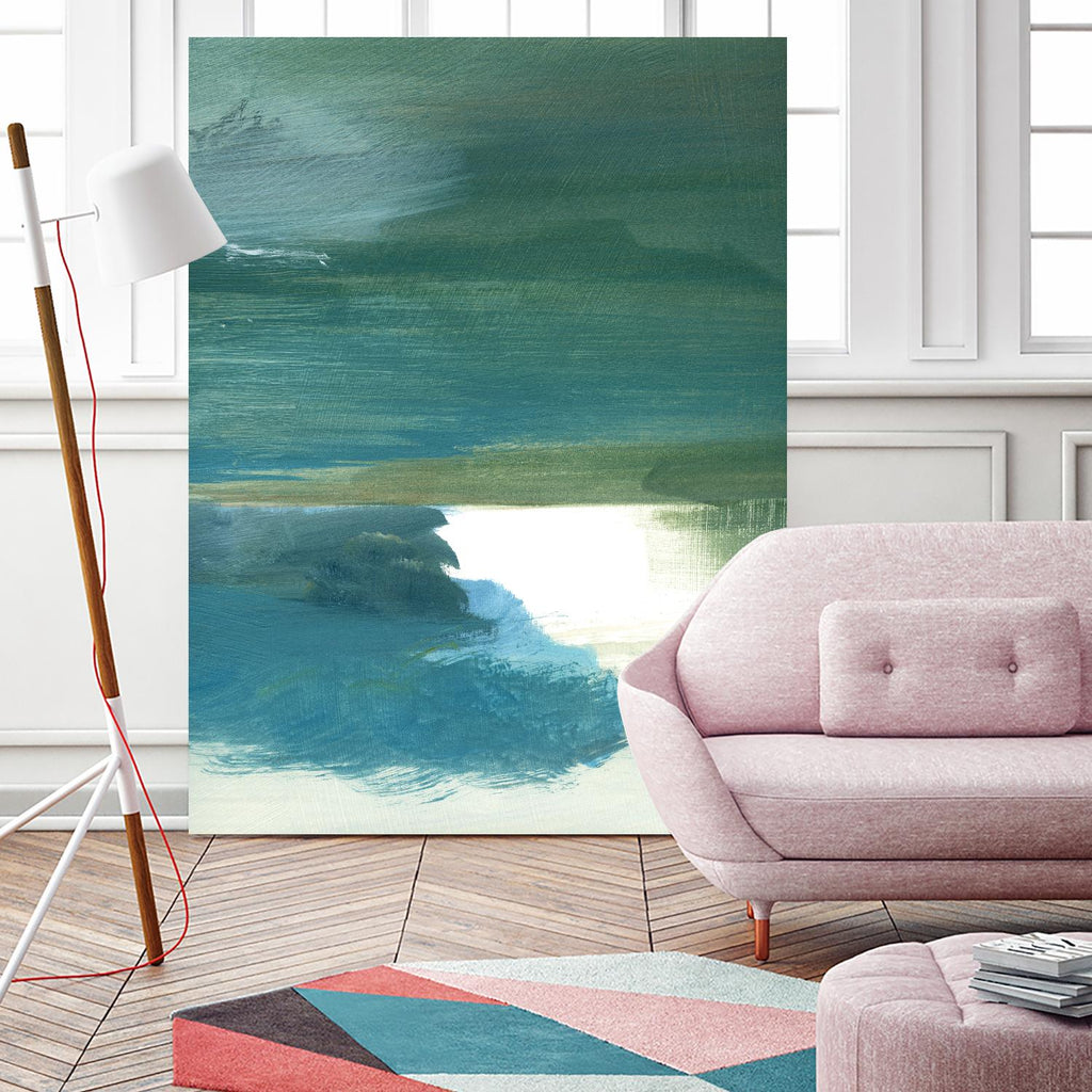 Coastal Seascapes C by THE Studio on GIANT ART - green abstract