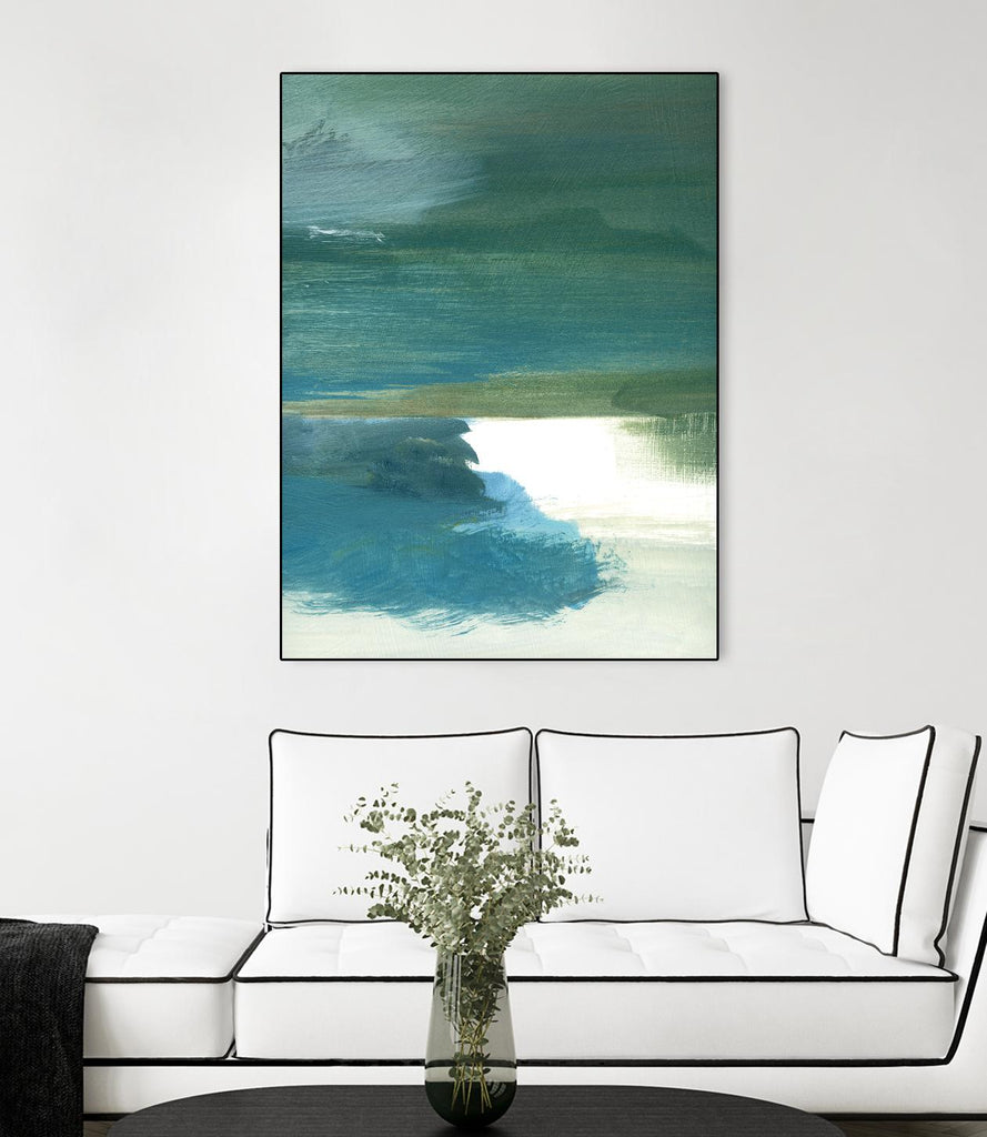 Coastal Seascapes C by THE Studio on GIANT ART - green abstract