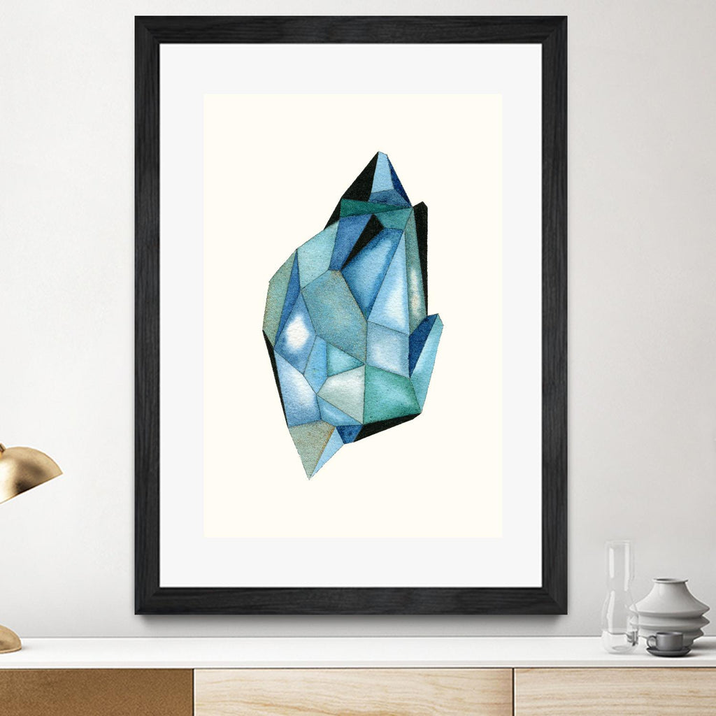 Faceted Gem C by Natasha Marie on GIANT ART - blue abstract