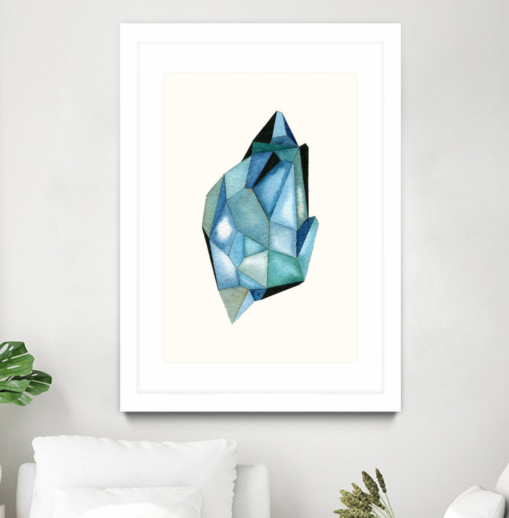 Faceted Gem C by Natasha Marie on GIANT ART - blue abstract