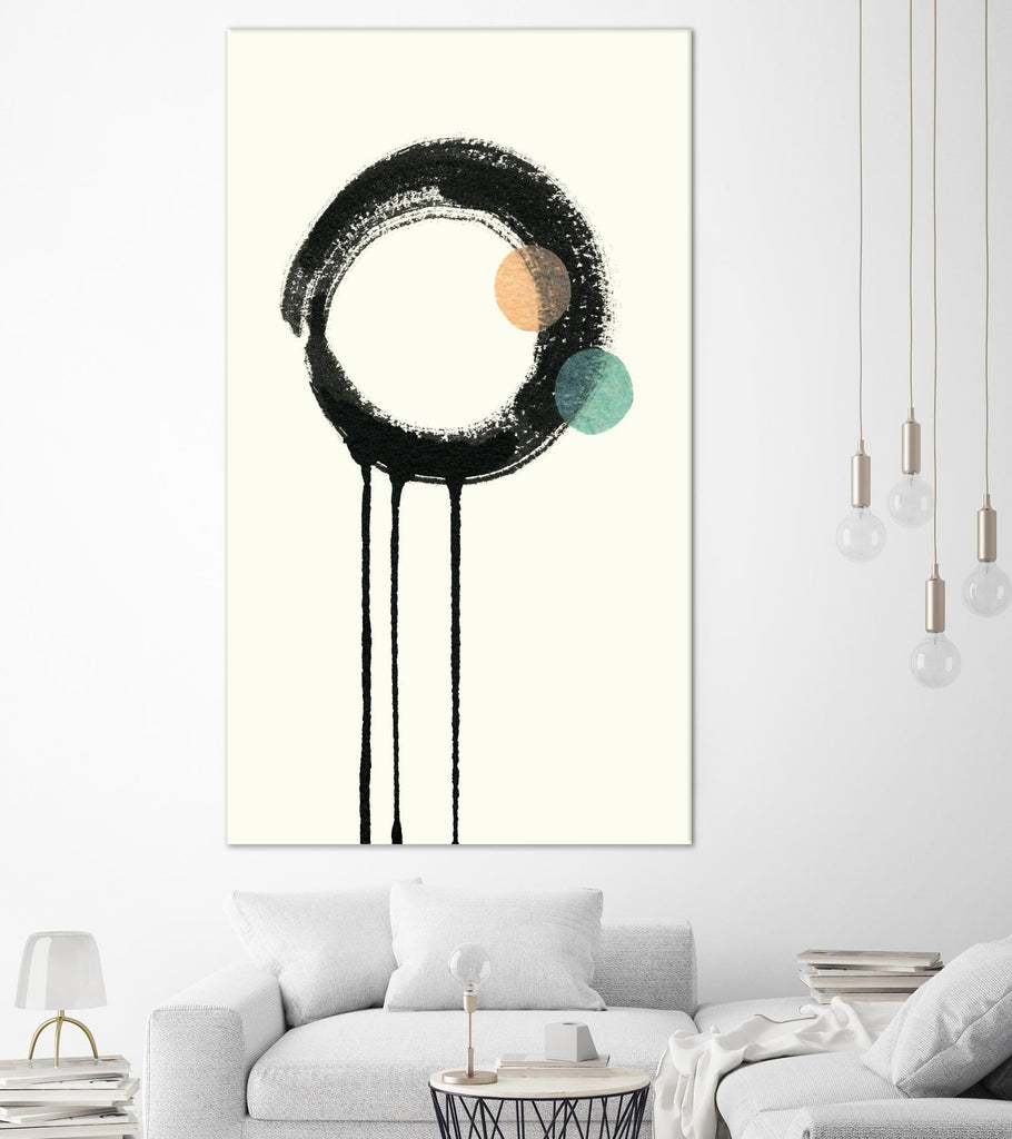 Zen Circles B by Natasha Marie on GIANT ART - green abstract