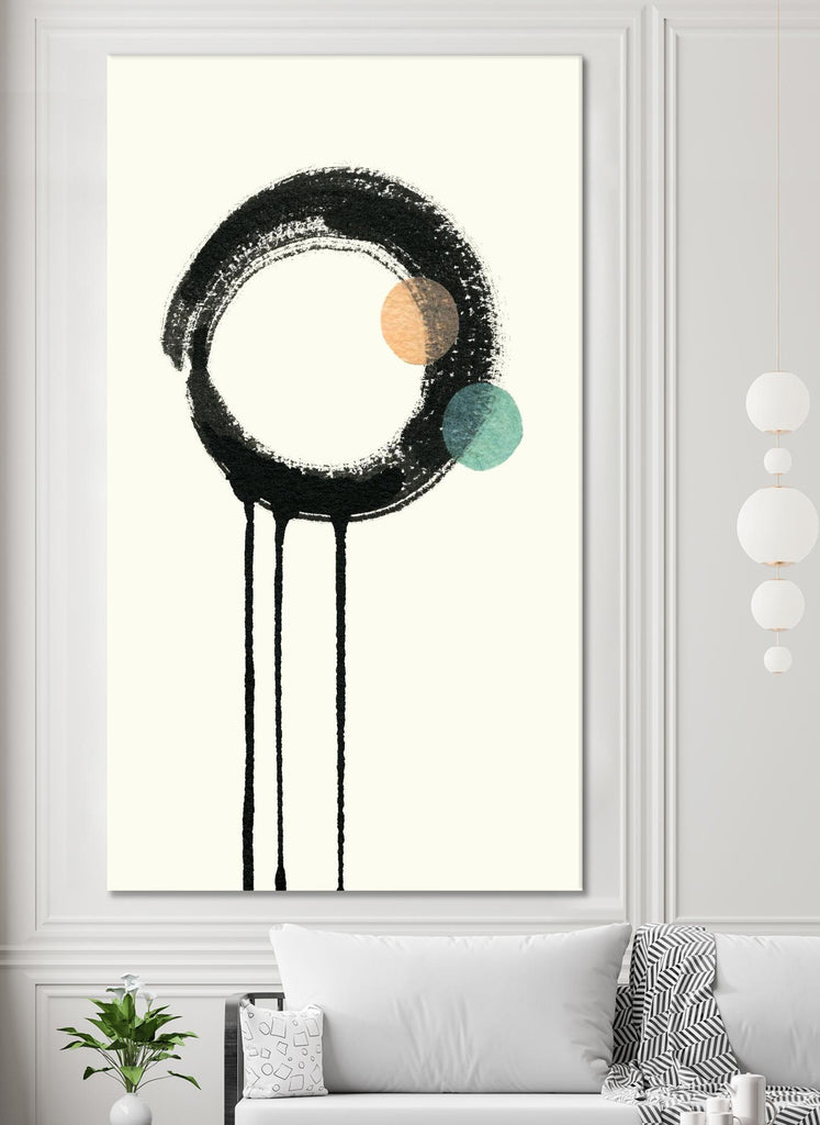 Zen Circles B by Natasha Marie on GIANT ART - green abstract
