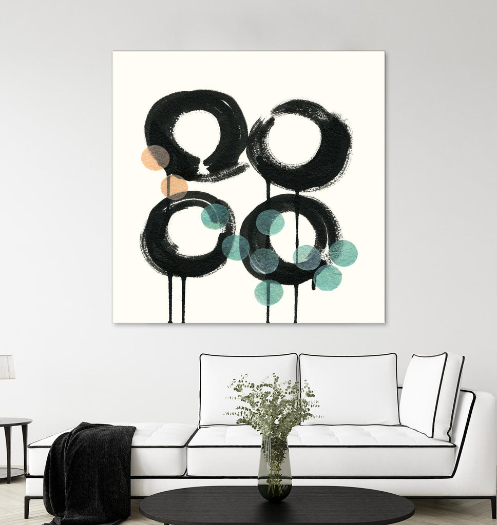 Zen Circles C by Natasha Marie on GIANT ART - green abstract