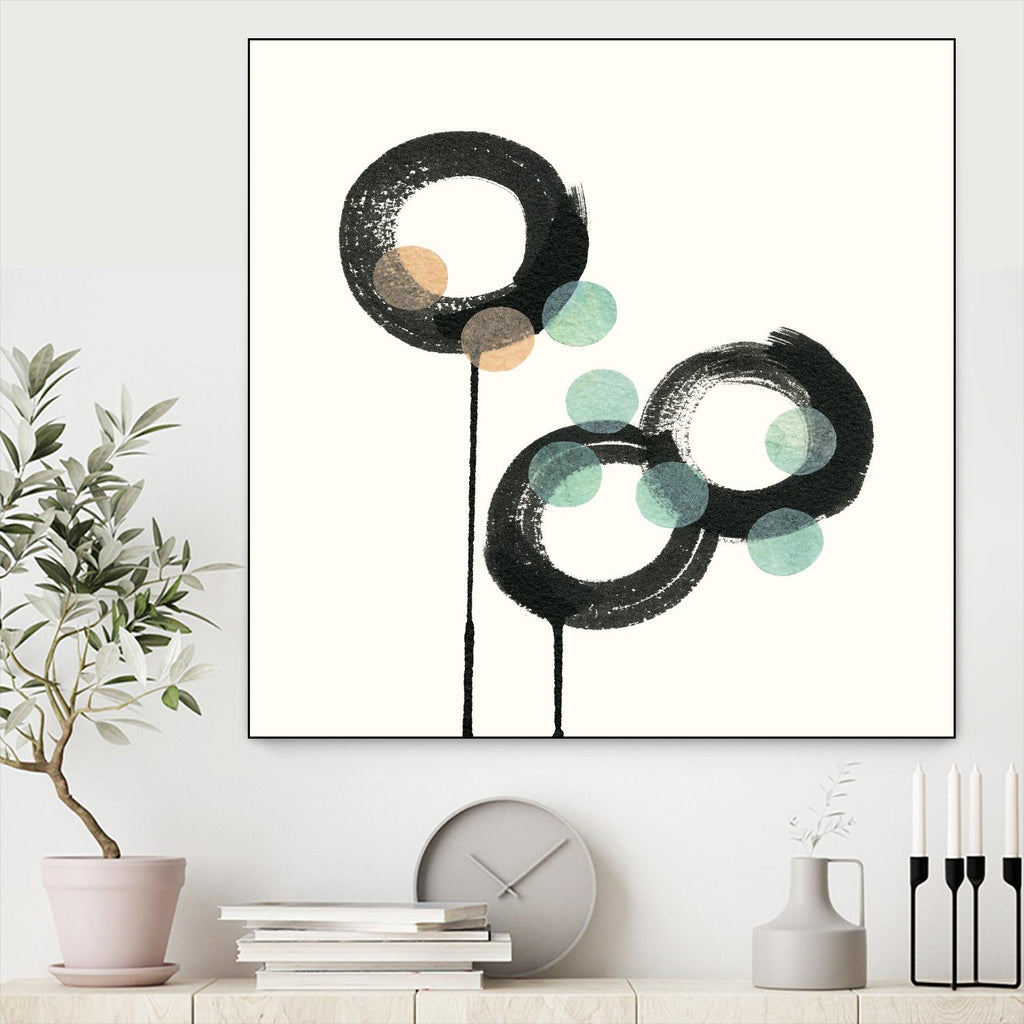 Zen Circles D by Natasha Marie on GIANT ART - green abstract