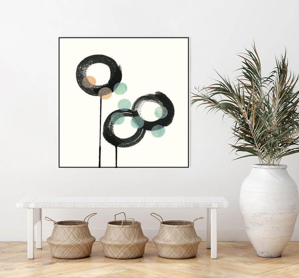 Zen Circles D by Natasha Marie on GIANT ART - green abstract