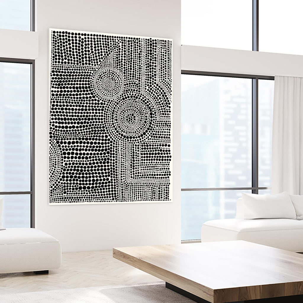 Clustered Dots A by Natasha Marie on GIANT ART - white black & white dots