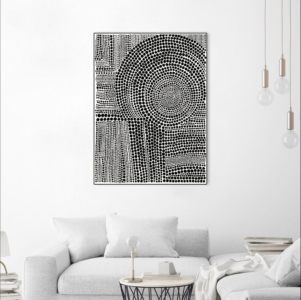 Clustered Dots B by Natasha Marie on GIANT ART - black abstract