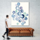 Watercolor Hexagons B by Natasha Marie on GIANT ART - red abstract
