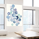 Watercolor Hexagons B by Natasha Marie on GIANT ART - red abstract