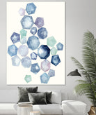Watercolor Hexagons B by Natasha Marie on GIANT ART - red abstract