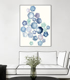 Watercolor Hexagons B by Natasha Marie on GIANT ART - red abstract