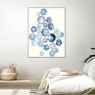Watercolor Hexagons B by Natasha Marie on GIANT ART - red abstract