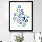 Watercolor Hexagons B by Natasha Marie on GIANT ART - red abstract