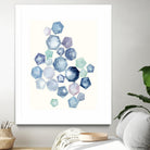 Watercolor Hexagons B by Natasha Marie on GIANT ART - red abstract