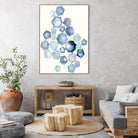 Watercolor Hexagons B by Natasha Marie on GIANT ART - red abstract